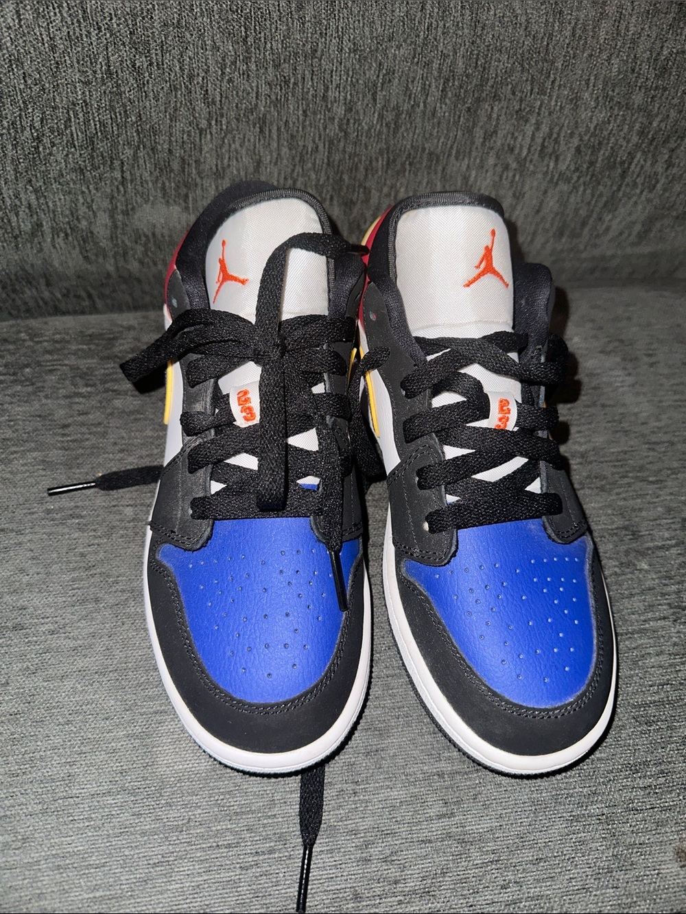 Nike Kids Sneakers - Blue, Black with Red and Yellow Accents